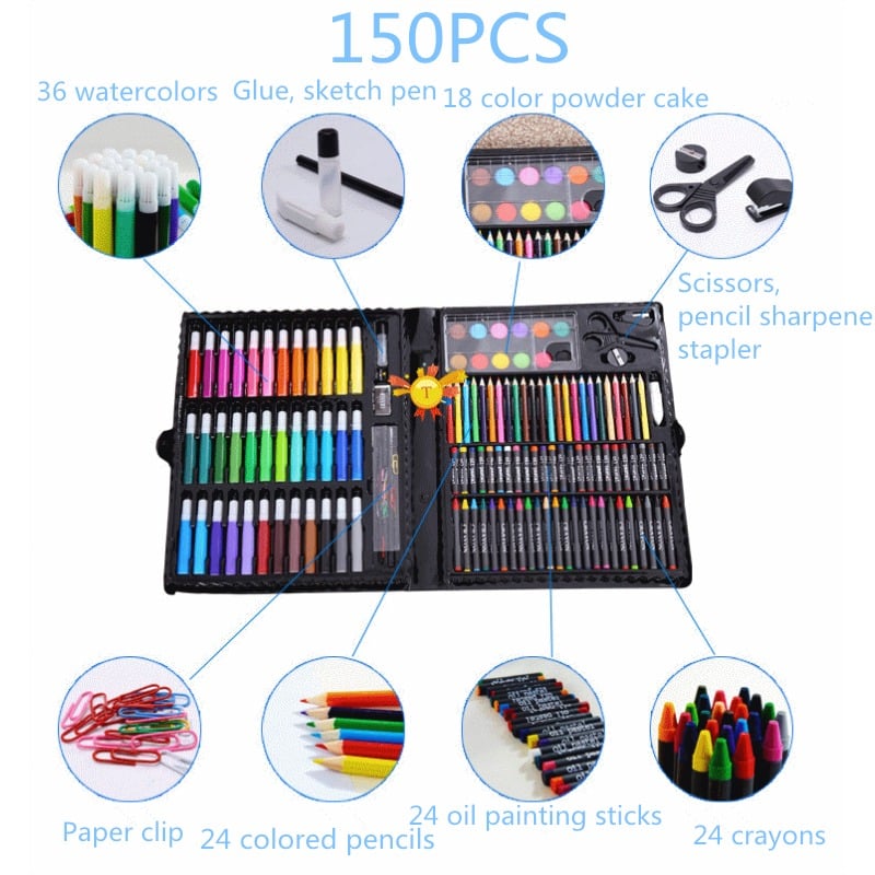 Deluxe 6-In-1 Art Creativity Set-168 pcs-facebook兴趣词_shopify,店